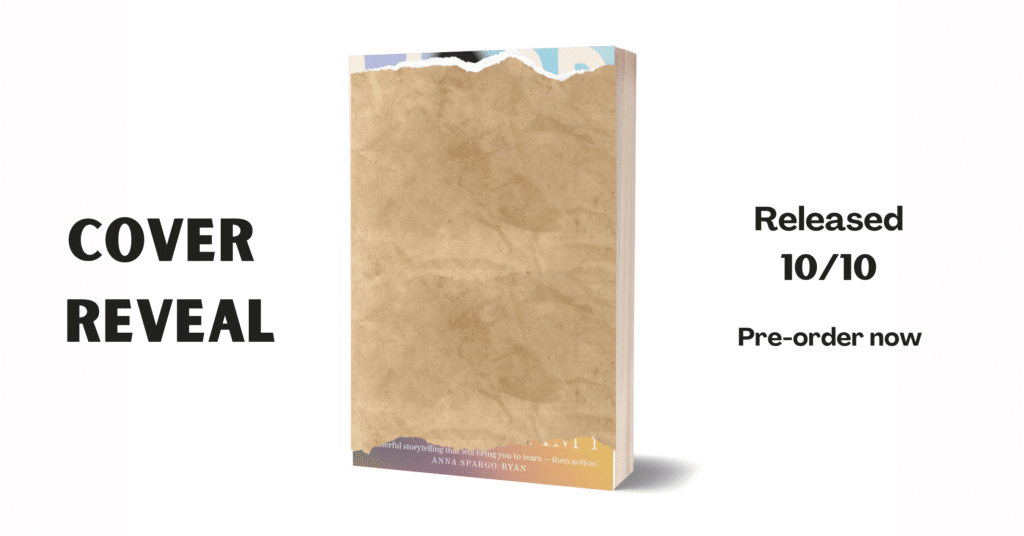 Brown paper bag over the book cover and the words 'cover reveal' and 'released 10/10' and 'pre-order now'